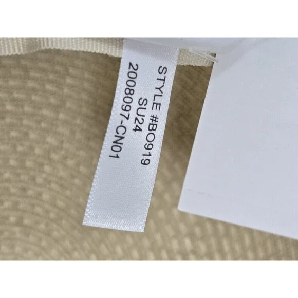 NWT J. CREW STRAW HAT WITH ROPE NATURAL BEIGE WOVEN PAPER WOMEN S/M WIDE BRIM - Picture 9 of 12
